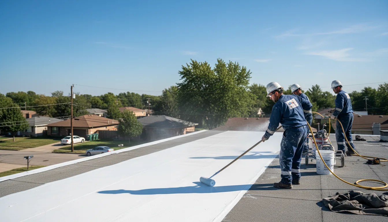 Commercial roof coating in Hensley, AR near me